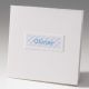 Creme kleurige kaart met blauw applicatie
