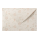 Elegante pochette trouwkaart op parelmoerpapier met bloemen