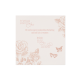 Bedankkaart passend bij de trouwkaart met transparante omslag van rozen