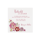 Bedankkaart passend bij de trouwkaart met transparante wikkel en bloemenprint