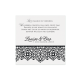Bedankkaart passend bij de luxe trouwkaart in stijlvol zwart/wit