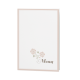 Menukaart passend bij de pochette trouwkaart met bloemen