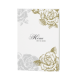 Menukaart passend bij de luxe pochette trouwkaart met originele uitsnede