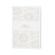 Menukaart passend bij de klassieke trouwkaart met transparant papier